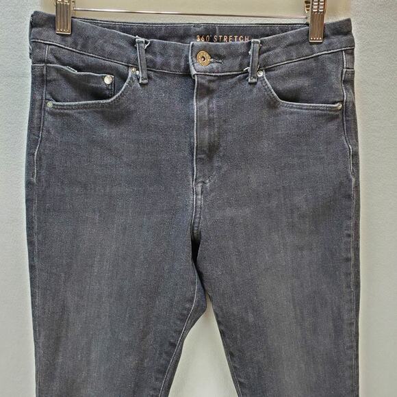 H&M 360 Stretch Jeans Womens 30/30 Black Skinny High Waist & Denim Faded Pants - Picture 7 of 12